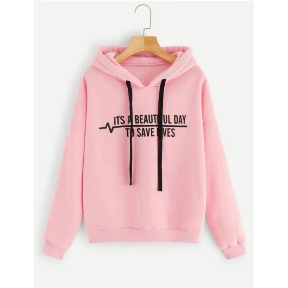 Pink Hoodie Free Size